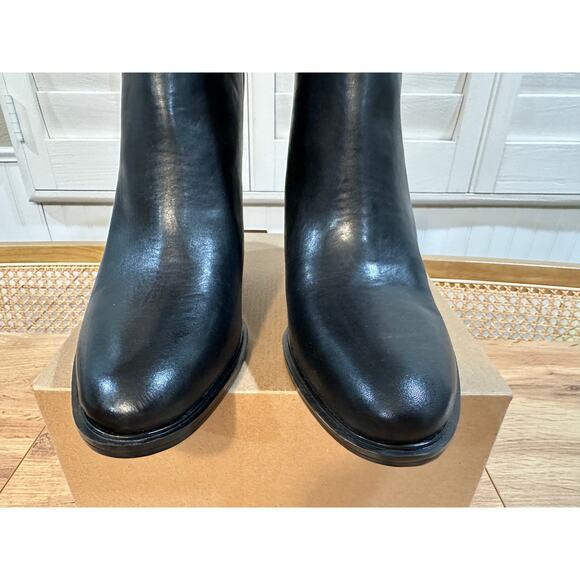 Sarto By Franco Sarto A-Germaine Ankle Boot Black Leather Size 11 Sleek Western - Picture 7 of 12